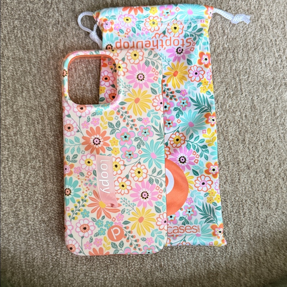 Loopy Case Floral Phone Case - Pink and Orange